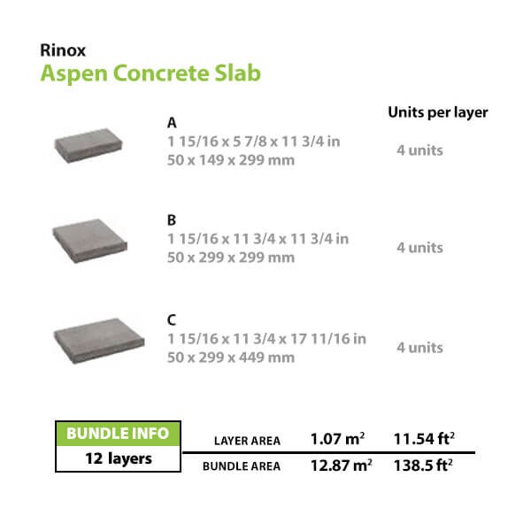 Rinox Aspen Concrete Slab